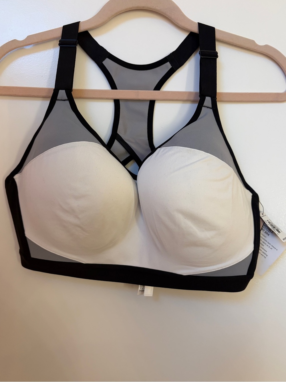 Victorias Secret BNWT Women's Racerback Sports Bra  - White and Black